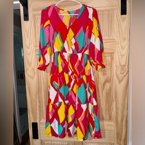 Beeson River Colorful Long Sleeve Dress